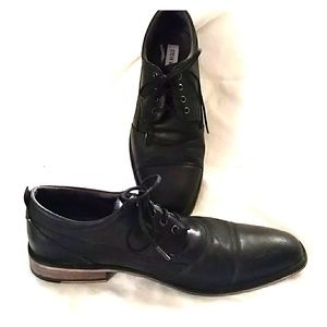 Steve Madden Leather Dress Shoes Black 10.5